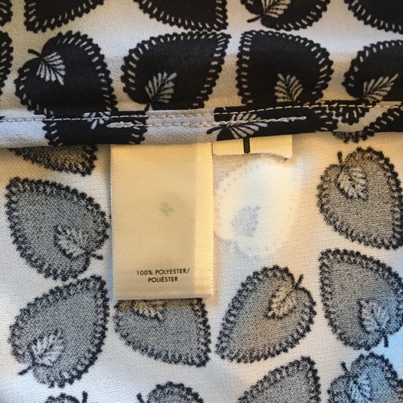 Ann Taylor Leaf Pattern Motif Work Blouse - Picture 6 of 13